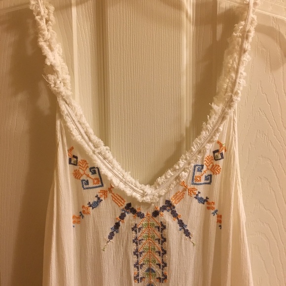 Free People White Appliqué Tank - Picture 2 of 3